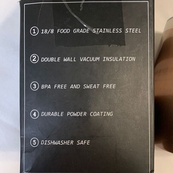 12 ounce bronze color stemless wine glass NWT (see pic for graphic) - Picture 4 of 7